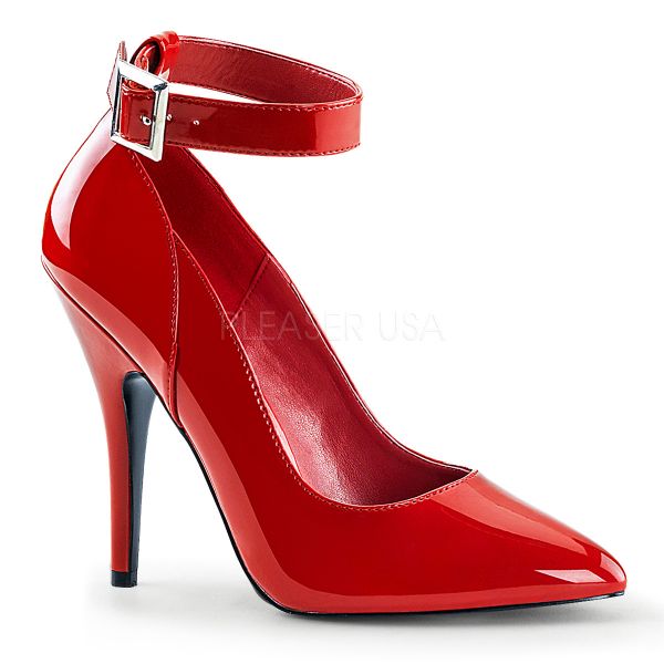 Klassische rote Lack High Heels mit Fesselriemchen SEDUCE-431
